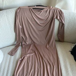 Long sleeve long tight dress, size medium